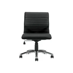 Offices To Go Faux Leather Task Chair, Black (OTG11735PU30/BL20)