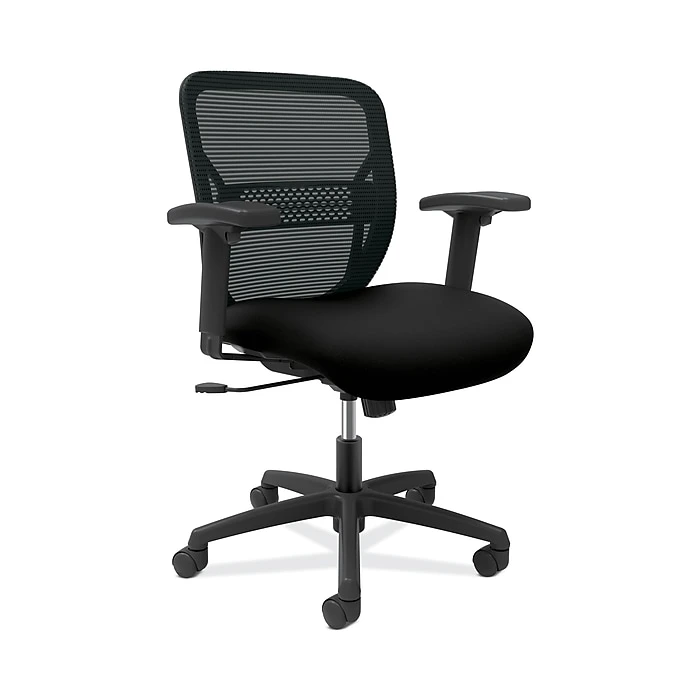 HON Gateway Fabric/Mesh Mid-Back Task Chair, Black 3 HON Gateway Fabric/Mesh Mid-Back Task Chair, Black