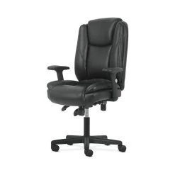 Sadie High-Back Task Chair, Height Adjustable Arms, Height Adjustable Back, Black Leather (BSXVST331) -Office Chairs Shop unnamed file 5952