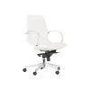 Gry Mattr Capsule Ergonomic Faux Leather Swivel Task Chair, White (GMCC-00852)