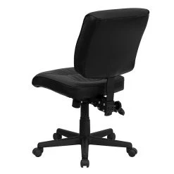 Flash Furniture Mid Back Leather Multi-Functional Task Chair, Black -Office Chairs Shop unnamed file 5984