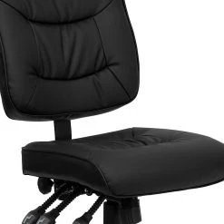 Flash Furniture Mid Back Leather Multi-Functional Task Chair, Black -Office Chairs Shop unnamed file 5985