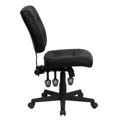 Flash Furniture Mid Back Leather Multi-Functional Task Chair, Black -Office Chairs Shop unnamed file 5986