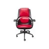 ALL33 BackStrong C1 Ergonomic Vegan Leather Swivel Task Chair, Red/Black (BS-BRE-50507)