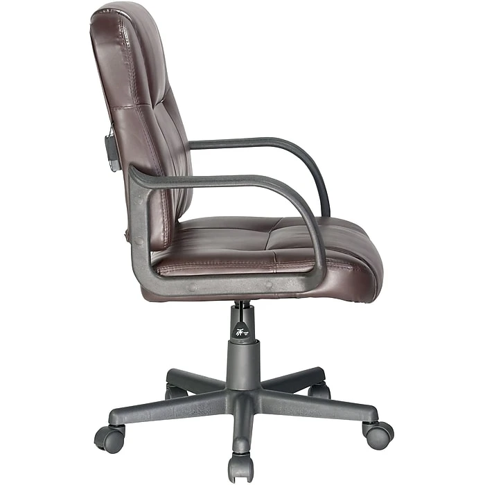 Comfort Products Relaxzen Bonded Leather Massage Task Chair, Brown (60-681408) 4 Comfort Products Relaxzen Bonded Leather Massage Task Chair, Brown (60-681408) - Image 2