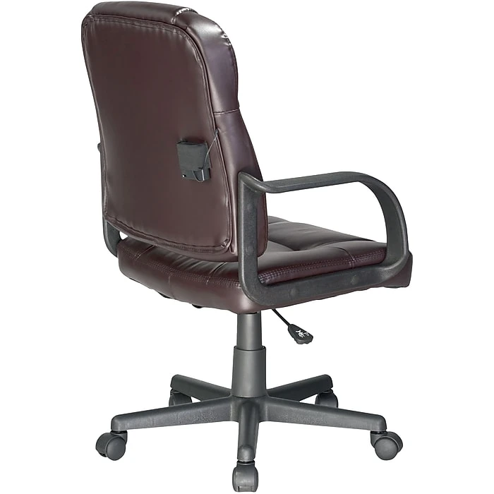 Comfort Products Relaxzen Bonded Leather Massage Task Chair, Brown (60-681408) 5 Comfort Products Relaxzen Bonded Leather Massage Task Chair, Brown (60-681408) - Image 3