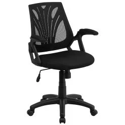 Flash Furniture Mid-Back Mesh Swivel Task Chair With Mesh Padded Seat, Black (GOWY82)