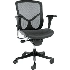 Alera™ EQ Series Ergonomic Multifunctional Chairs; Mid-Back, Black Base (ALEEQA42ME10B)