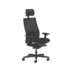 HON Ignition 2.0 Ergonomic Mesh/Nylon Swivel Task Chair, Black (HIWMMSKD.S2.A.H.IM.IMS.BL.SB.T.HR)