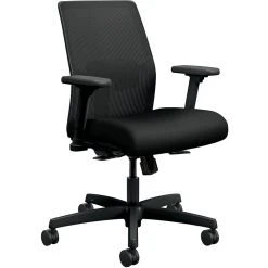 HON Ignition Ilira-Stretch Mesh Back Task Chair, Synchro-Tilt Control With Seat Slider, 26"W X 26.5"D, 26"W X 40.5"H, Black