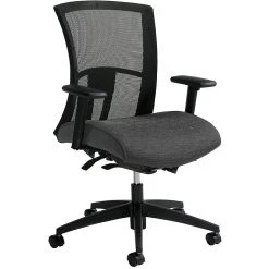Global Vion Mesh Mid-Back Weight Sensing Synchro - Tilter Task Chair, Granite Rock (6322-8-UR20)