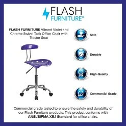 Flash Furniture Chrome Low Back Computer Task Chair With Tractor Seat, Vibrant Violet -Office Chairs Shop unnamed file 615