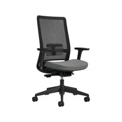 Office Chairs Shop 18 Global Factor Mesh Back Fabric Task Chair, Gray/Black (55408BKFU77)