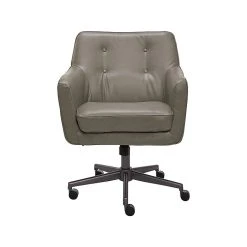 Serta Style Ashland Faux Leather Swivel Computer And Desk Chair, Gray (47140G)
