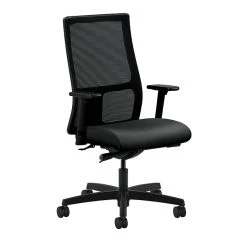 HON® Ignition® Mid-Back Office/Computer Chair, Adjustable Arms, Inertia Onyx Fabric