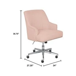 Serta Style Leighton Fabric Swivel Home Office Chair, Blush Pink (47925C) -Office Chairs Shop unnamed file 664
