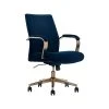 Thomasville Furniture Joelle Ergonomic Fabric/Metal Desk Chair, Blue/Gold (60068) -Office Chairs Shop unnamed file 669