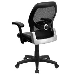Flash Furniture Mid Back Super Mesh Office Chair With Black Italian Leather Seat, Black -Office Chairs Shop unnamed file 710