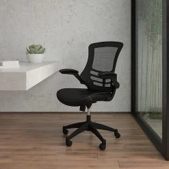 Flash Furniture Mesh Back Faux Leather Computer And Desk Chair, Black (BLX5MLEA) -Office Chairs Shop unnamed file 81