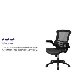 Flash Furniture Mesh Back Faux Leather Computer And Desk Chair, Black (BLX5MLEA) -Office Chairs Shop unnamed file 84