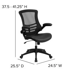 Flash Furniture Mesh Back Faux Leather Computer And Desk Chair, Black (BLX5MLEA) -Office Chairs Shop unnamed file 86
