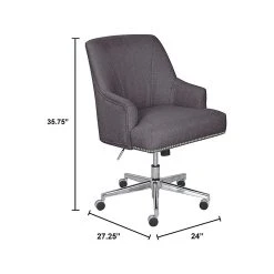Serta Style Leighton Fabric Swivel Home Office Chair, Graphite (47925B) -Office Chairs Shop unnamed file 862