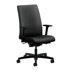 HON® Ignition® Mid-Back Office/Computer Chair, Adjustable Arms, Synchro-Tilt, Inertia Onyx Fabric