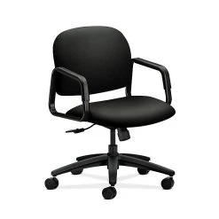 HON HON4002WP40T Solutions Seating Black Mid-Back Office/Computer Chair With Fixed Arms