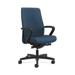 HON HONLWU2FSX05 Endorse Collection Mid-Back Office/Computer Chair, Fixed Arms, Jet Fabric